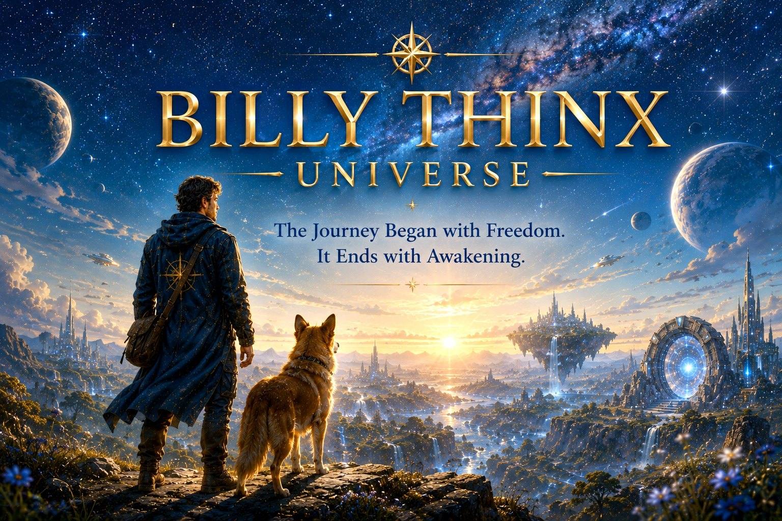 Billy Thinx and Sydney overlooking the Universe